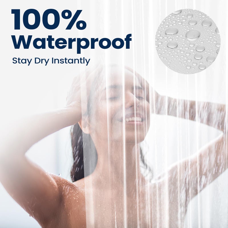 downluxe Set of 2 Clear Shower Curtain Liner, PEVA Heavy Duty Plastic Shower Liner with 3 Magnets, 72" x 72" Waterproof Bathroom Curtain - Image 4